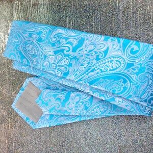 Men's Turquoise Paisley Silk Tie - Classic Dress Accessory